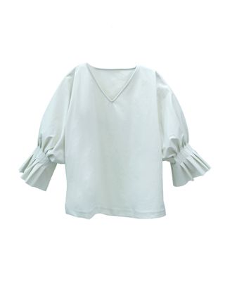 PLEATED CUFF TOP - MINT