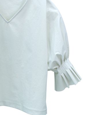 PLEATED CUFF TOP - MINT