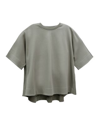 HIGH LOW HEM A-LINE TOP - SAGE