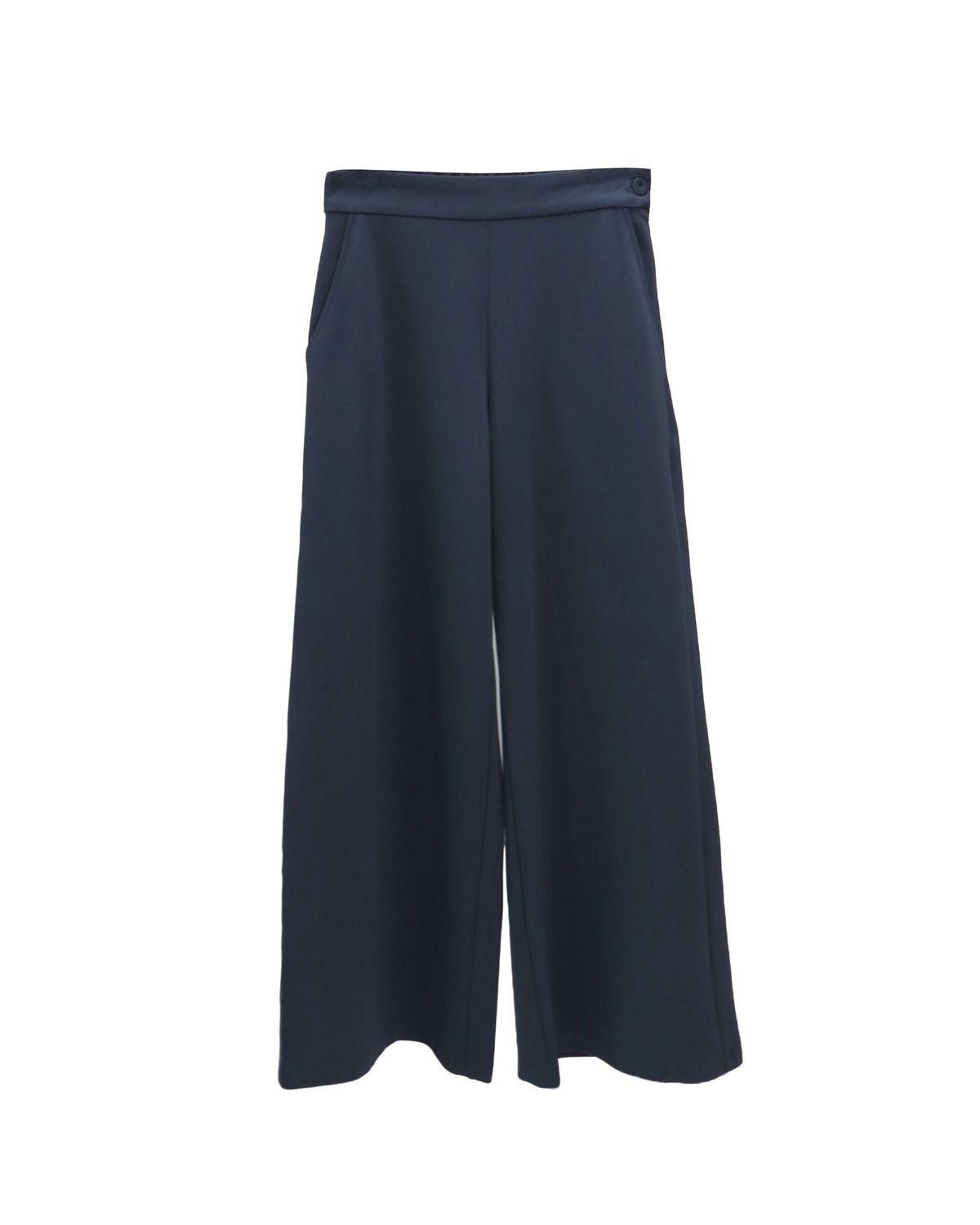 DOUBLE KNIT STRAIGHT LEG PANTS - EBONY
