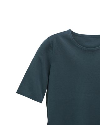 ROUND NECK KNITTED TOP - BASIL