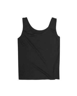 ROUND NECK TANK TOP - BLACK