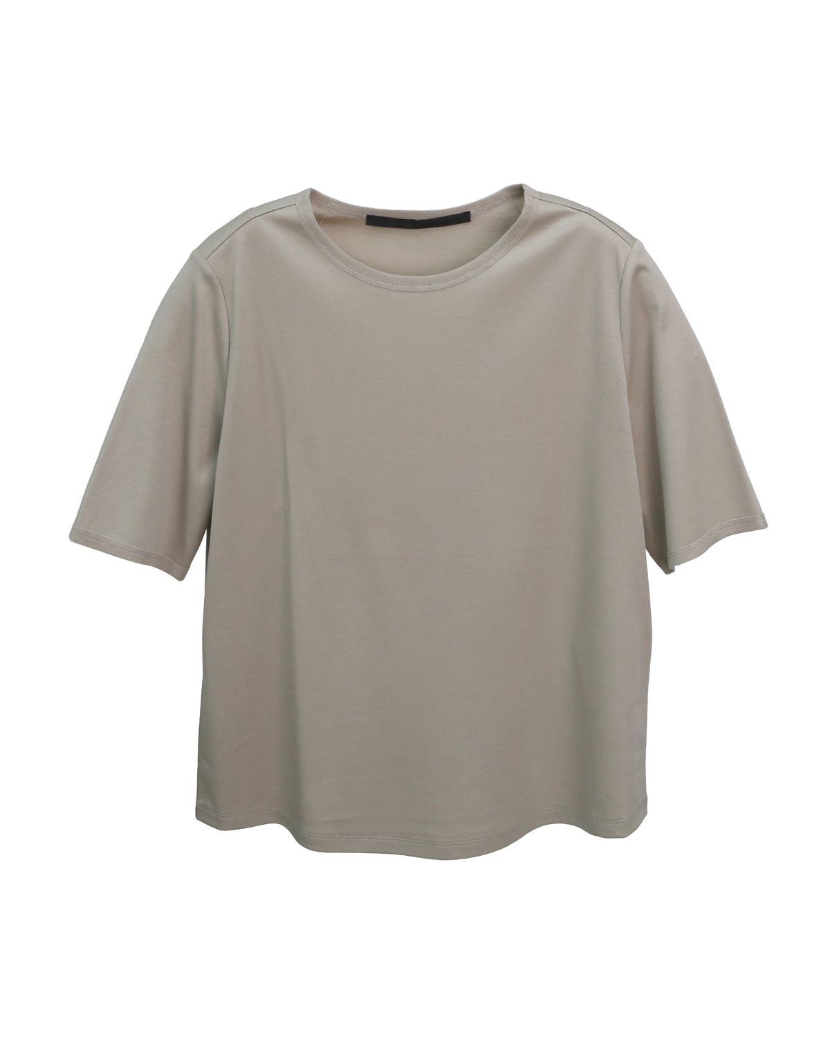 TRIM DETAILED SHORT SLEEVES TOP - CEMENT