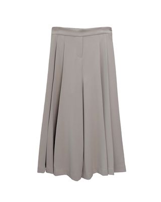 A-LINE PLEATED CULOTTES - CEMENT