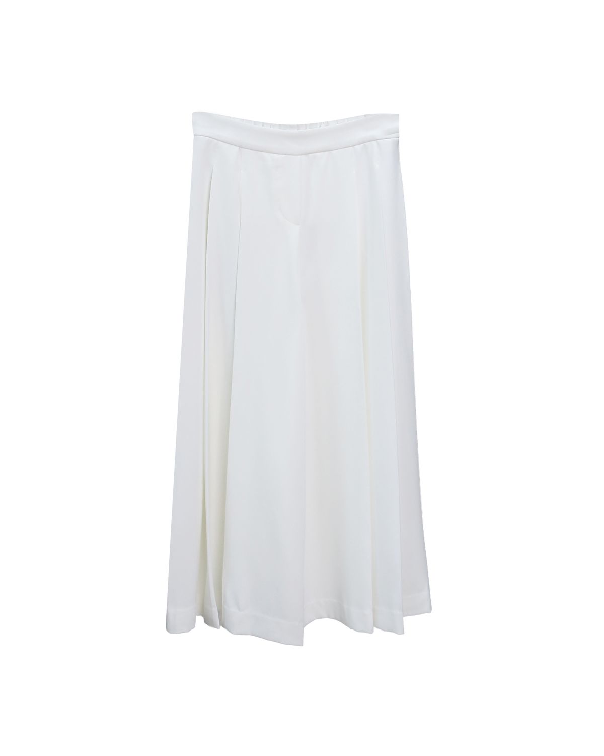 A-LINE PLEATED CULOTTES - EGGSHELL