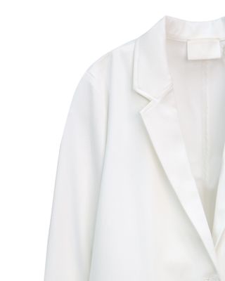 VISCOSE-BLEND DENIM BLAZER - EGGSHELL