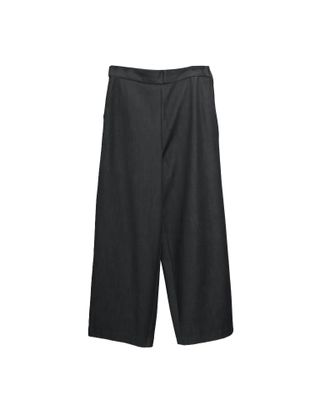 VISCOSE-BLEND DENIM PANTS - BLACK