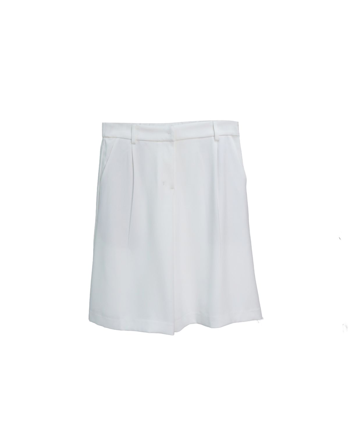 KNEE-LENGTH SHORTS - EGGSHELL