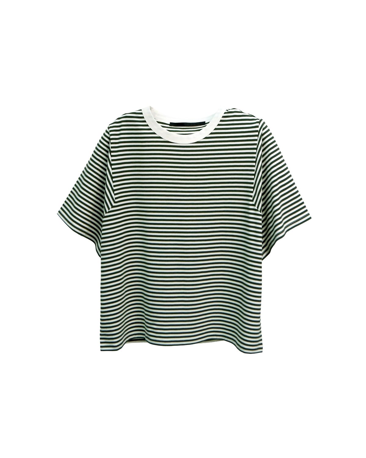 STRIPED T-SHIRT - OLIVE/ ALMOND