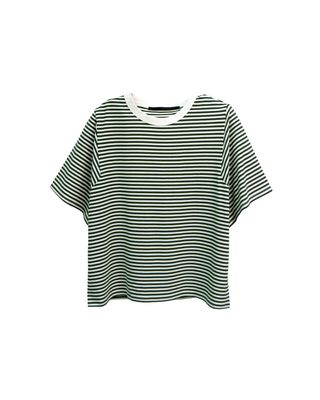 STRIPED T-SHIRT - OLIVE/ ALMOND