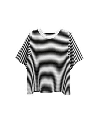 STRIPED T-SHIRT - BLACK/ EGGSHELL