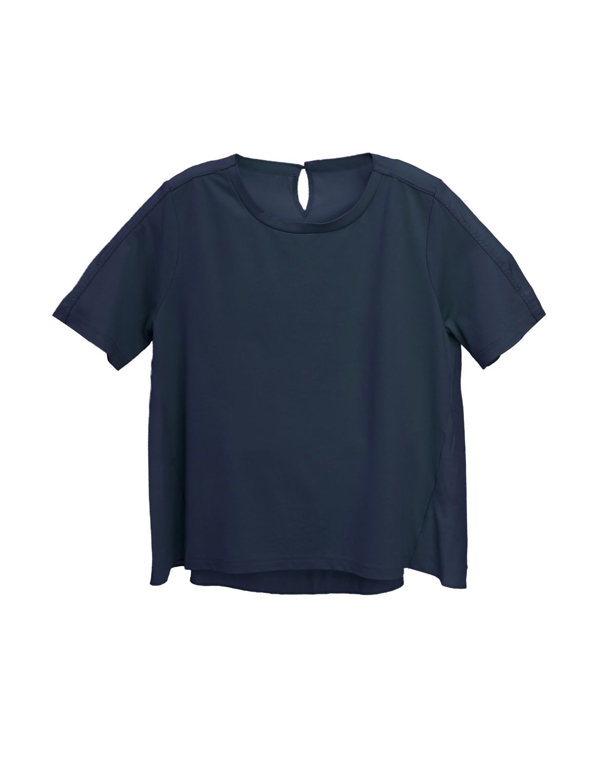 KNIT‑WOVEN PANEL TEE - ECLIPSE