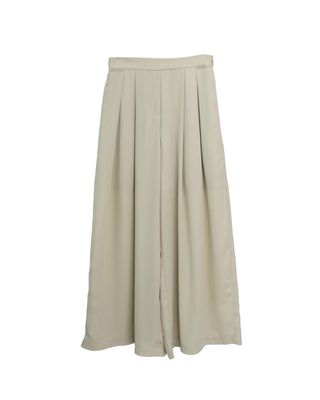 PLEATED WIDE LEG PANTS - FEATHER