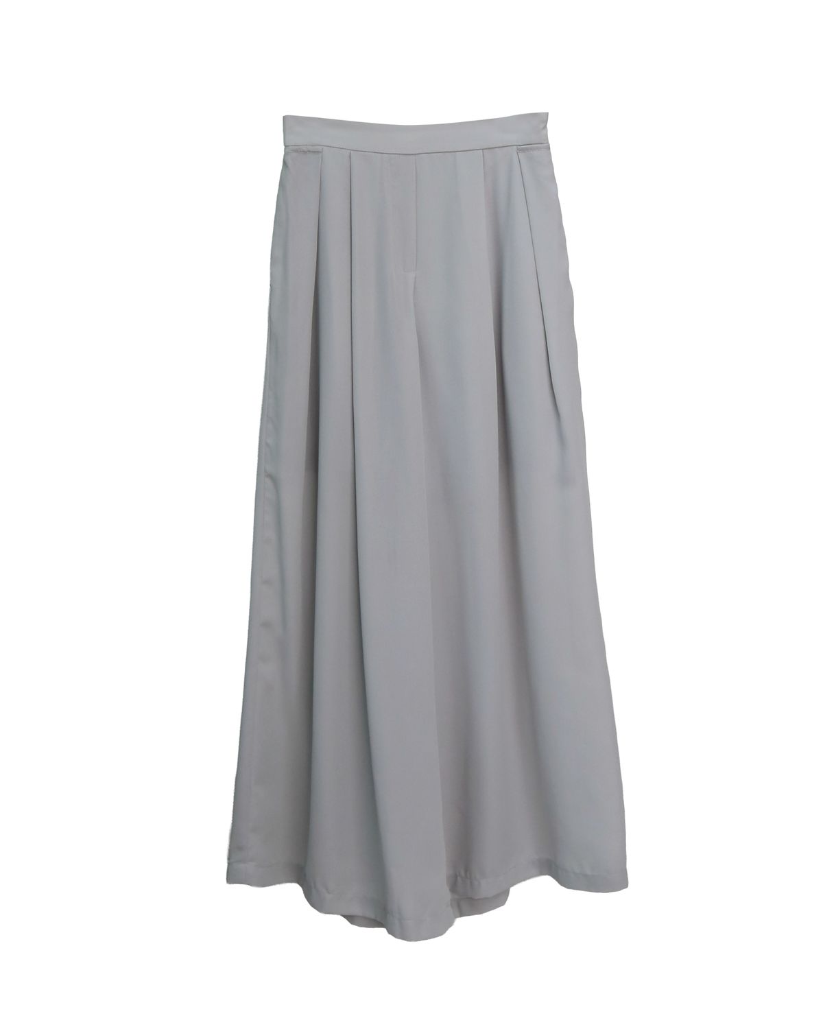 PLEATED WIDE LEG PANTS - SAGE