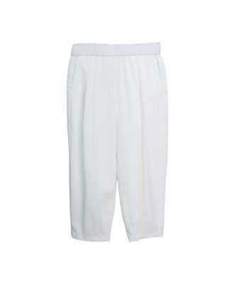 LIGHT WEIGHT TAPERED PANTS - EGGSHELL
