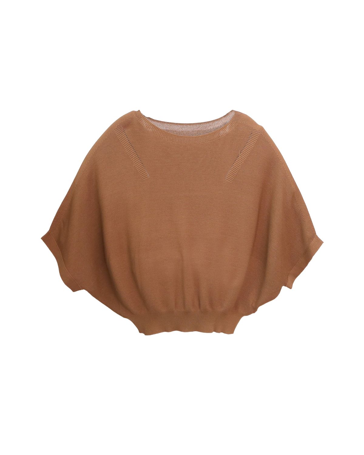 SEAMLESS BATWING SLEEVES TOP - GINGER