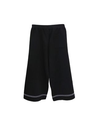 STRAIGHT LEG KNITTED CULOTTES - BLACK/EGGSHELL