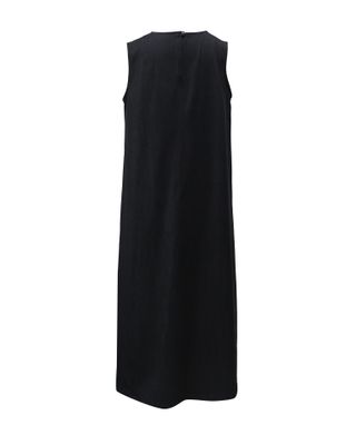 VISCOSE DENIM DRESS - BLACK