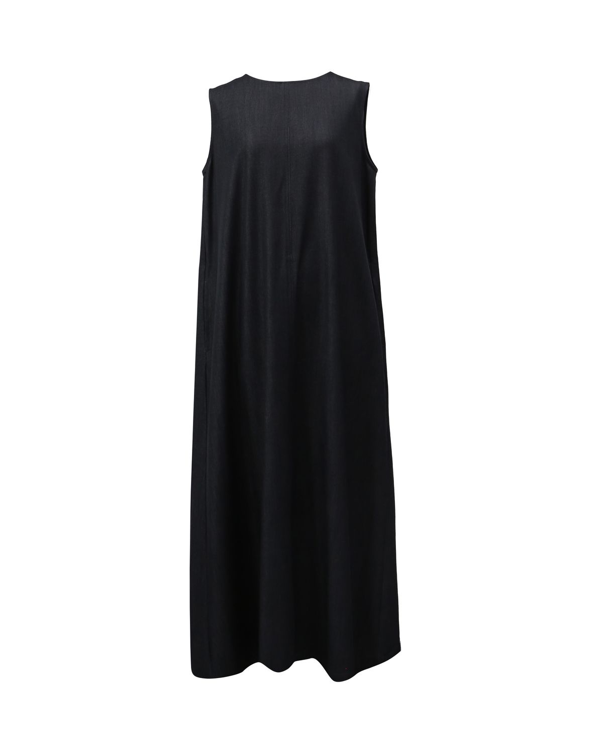 VISCOSE DENIM DRESS - BLACK
