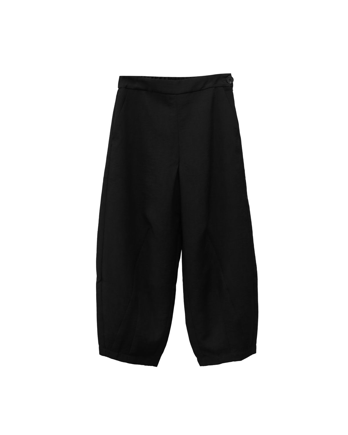 BUTTON DETAILED BALLOON PANTS - BLACK