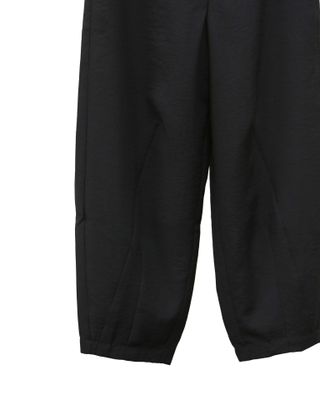 BUTTON DETAILED BALLOON PANTS - BLACK