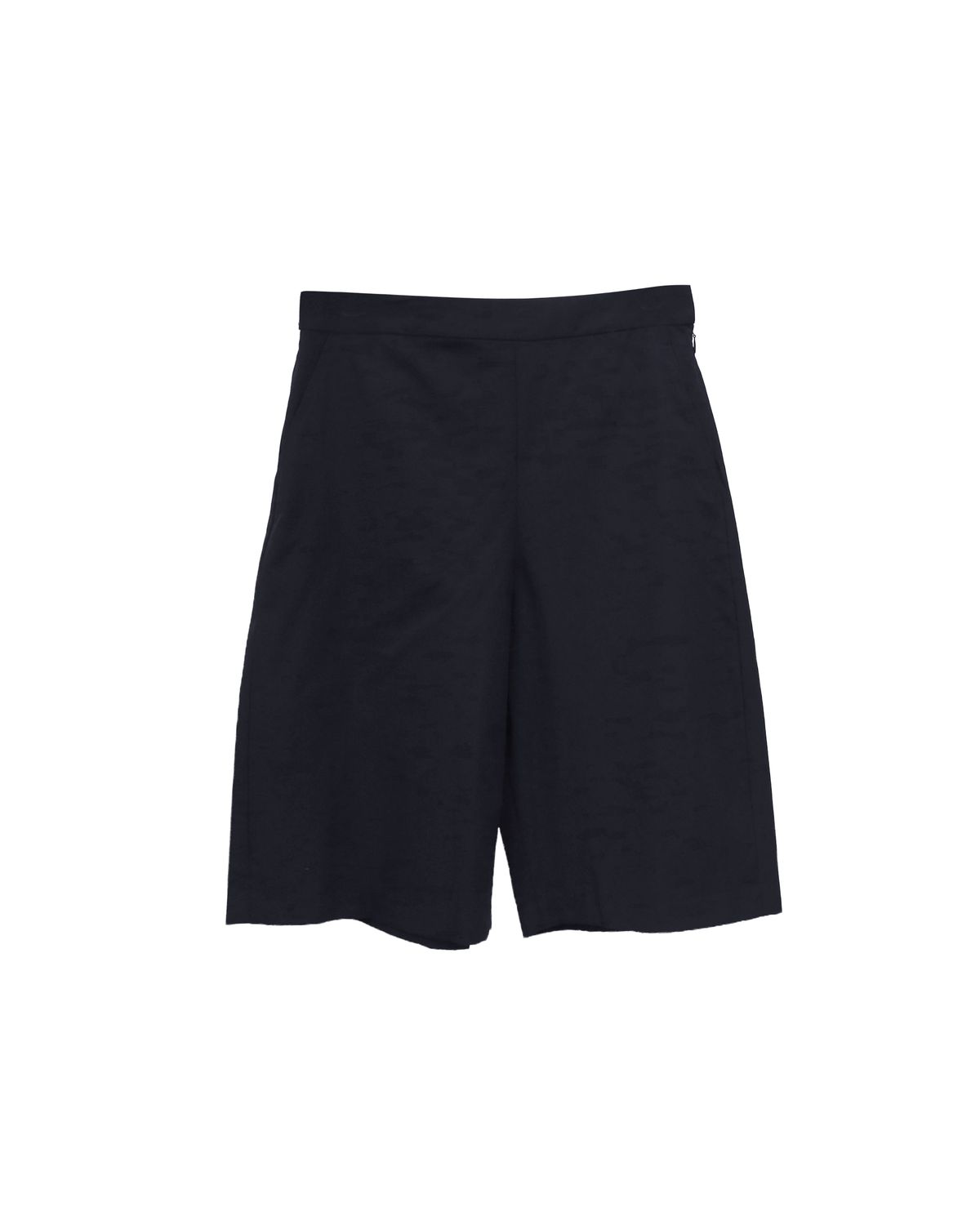 ELASTIC WAIST BERMUDA - BLACK