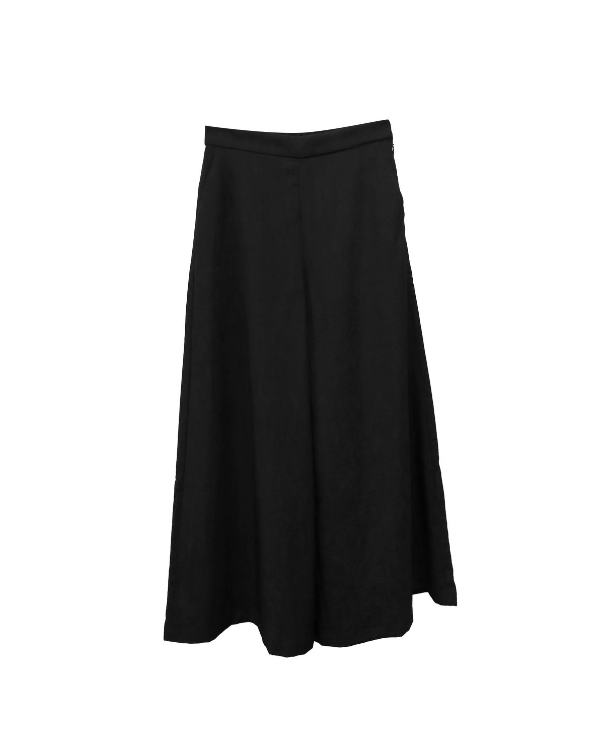 LIGHTWEIGHT FLARE PANTS - BLACK