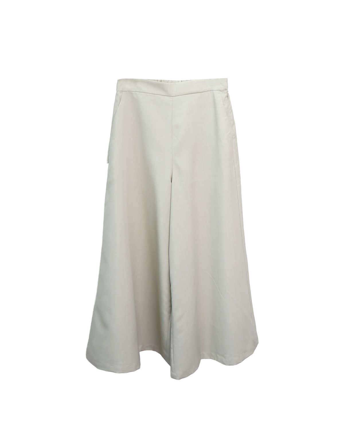 LIGHTWEIGHT FLARE PANTS - PEBBLE