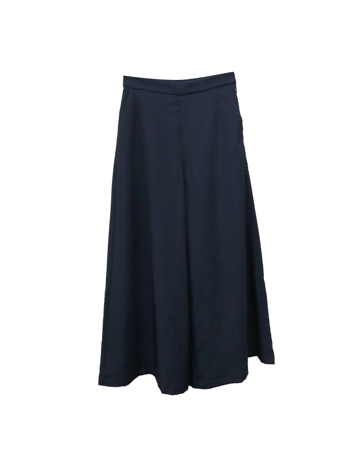 LIGHTWEIGHT FLARE PANTS - NAVY