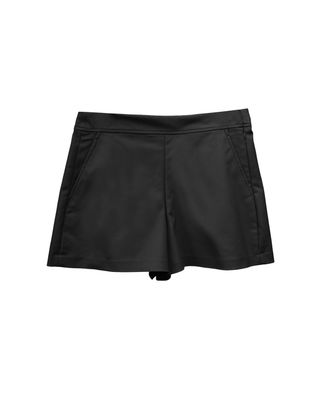 COTTON NYLON SPANDEX SHORTS - BLACK