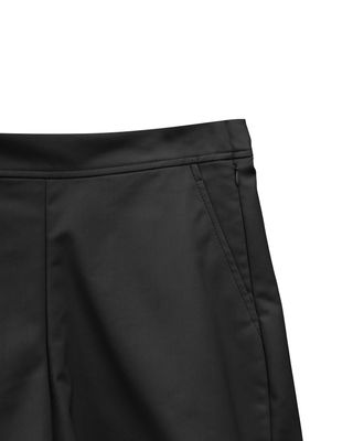 COTTON NYLON SPANDEX SHORTS - BLACK
