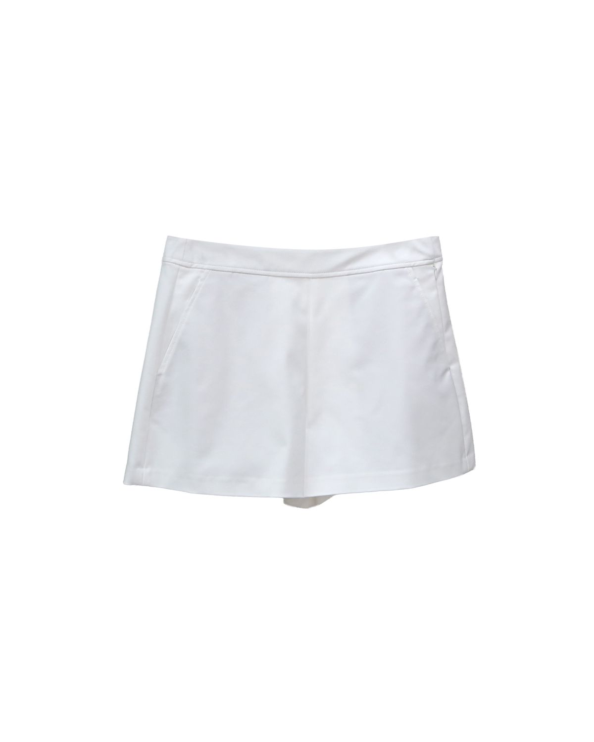 COTTON NYLON SPANDEX SHORTS - EGGSHELL