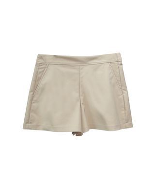 COTTON NYLON SPANDEX SHORTS - PEBBLE