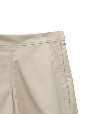 COTTON NYLON SPANDEX SHORTS - PEBBLE