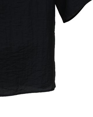 STRIPED SQUARE NECK TOP - BLACK