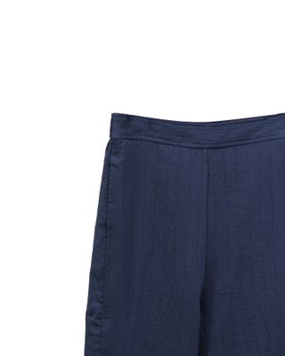 STRIPE CURVED PANTS - FRENCH BLUE