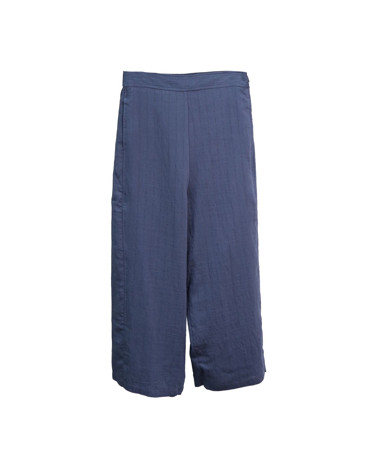STRIPE CURVED PANTS - FRENCH BLUE