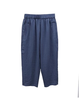 STRIPED CROPPED PANTS - FRENCH BLUE
