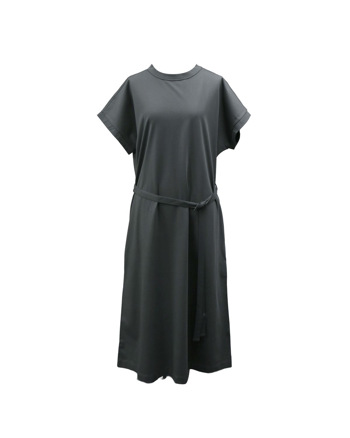 BELT DETAILED T-SHIRT DRESS - REED