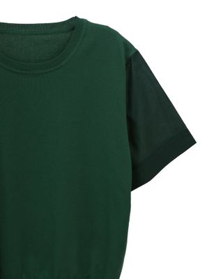 COTTON SLEEVES TOP - EMERALD