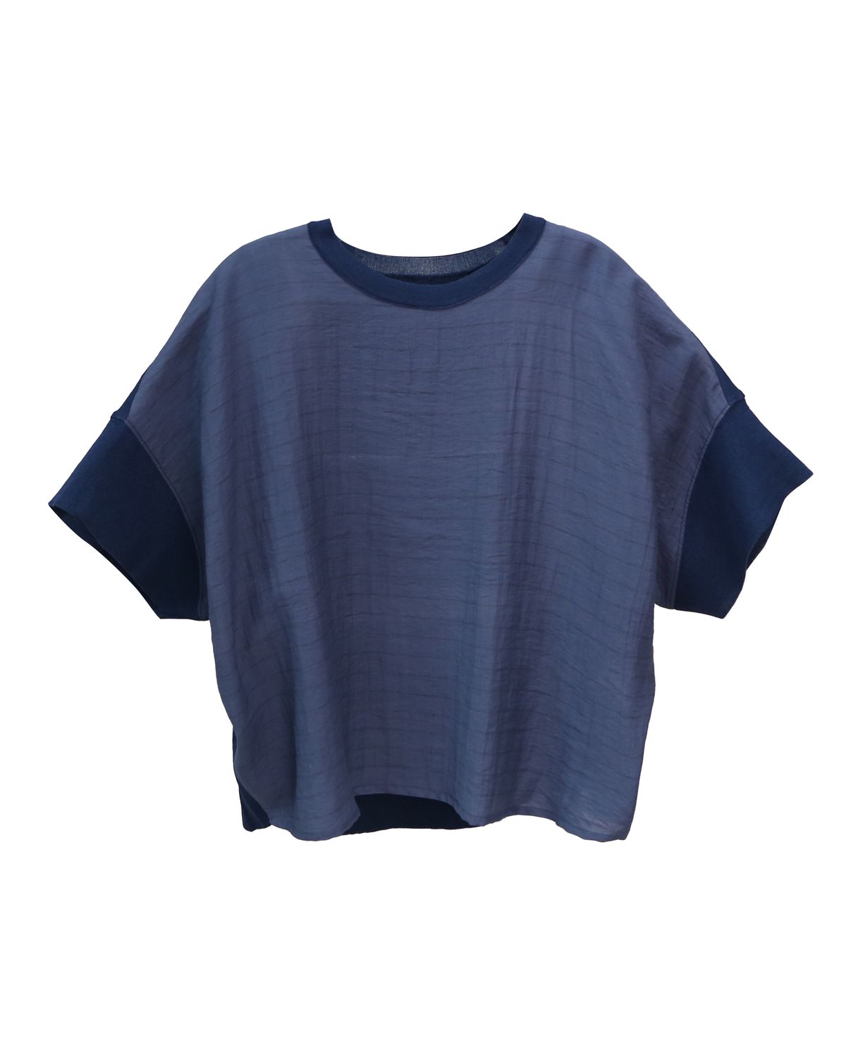 STRIPED LOOSE FIT T-SHIRT - FRENCH BLUE
