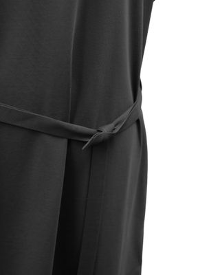 BELT DETAILED T-SHIRT DRESS - BLACK