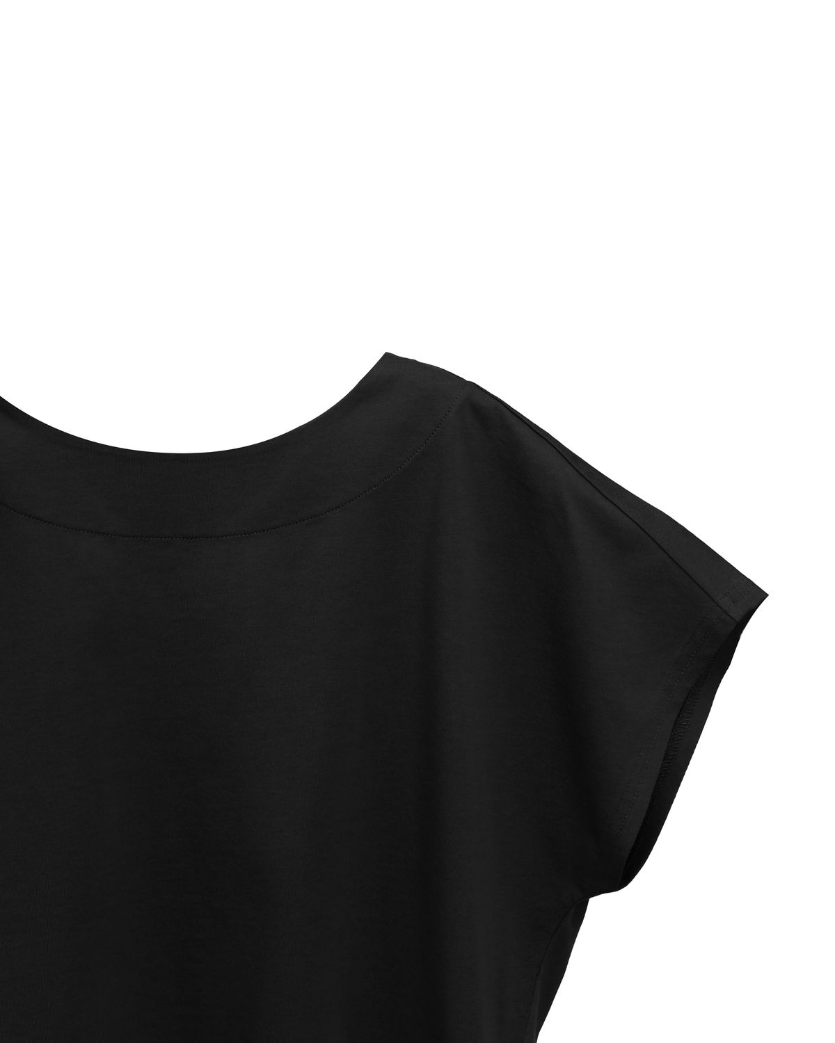 RIBBON DETAILED T-SHIRT - BLACK
