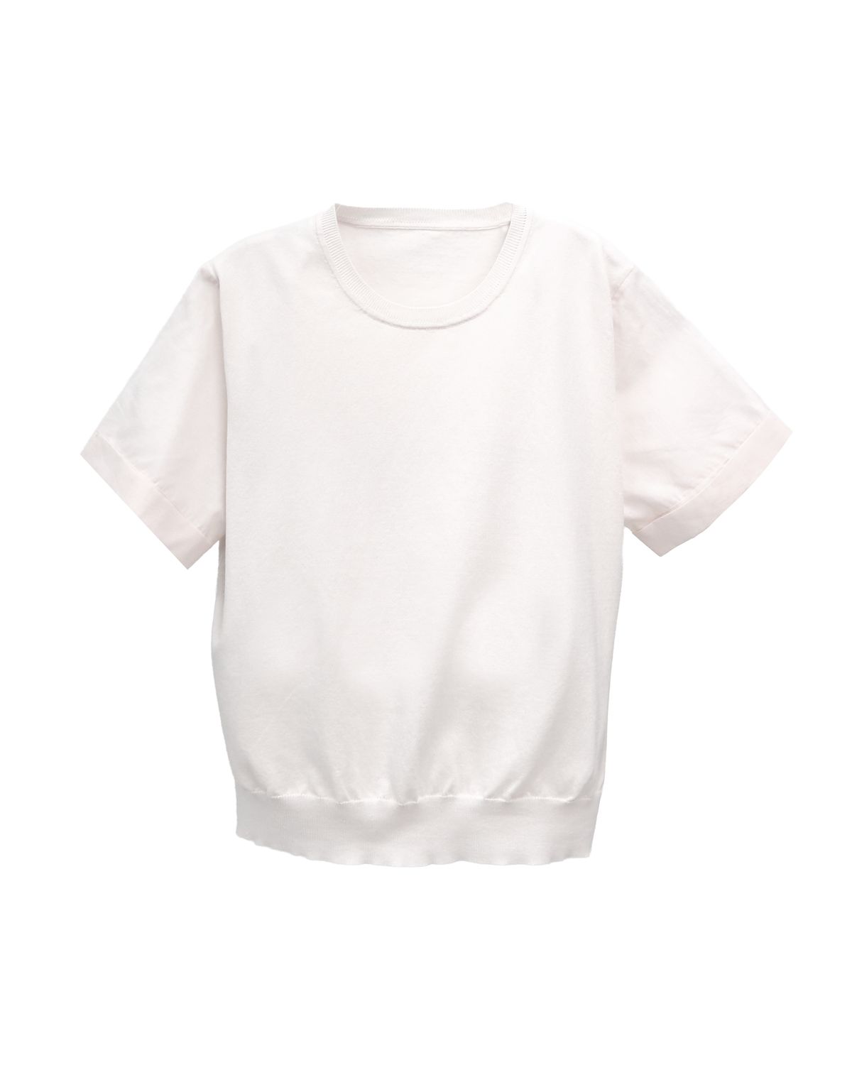 COTTON SLEEVES TOP - EGGSHELL