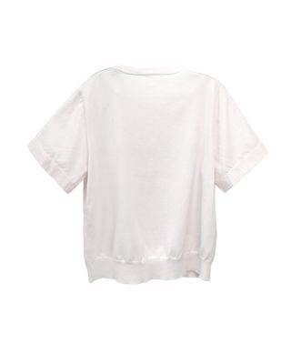 COTTON SLEEVES TOP - EGGSHELL