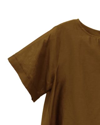 FLARED HEM WOVEN TOP - GINGER