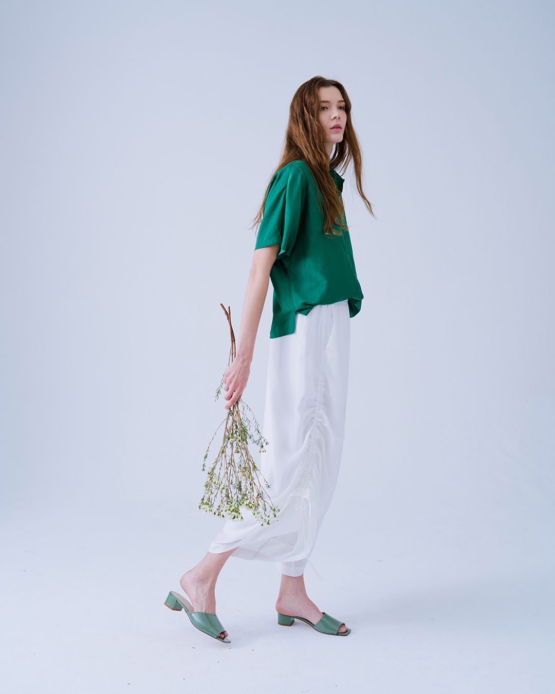 DRAWSTRING SIDE CULOTTES - EGGSHELL