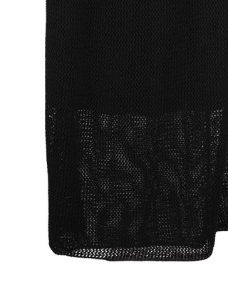 CROCHET OPEN WORK MIDI SKIRT - BLACK/ CREAM