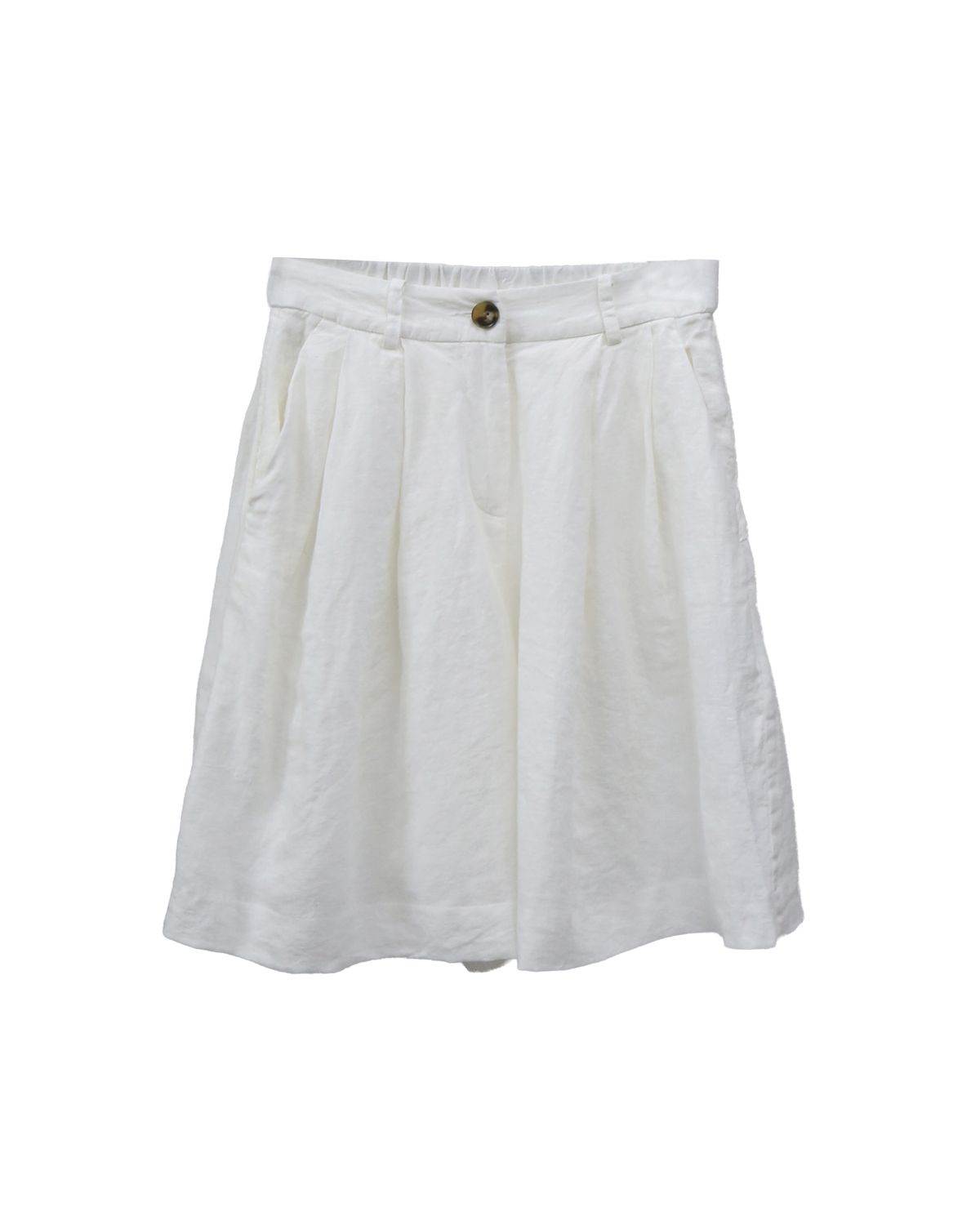 LINEN BERMUDA - EGGSHELL