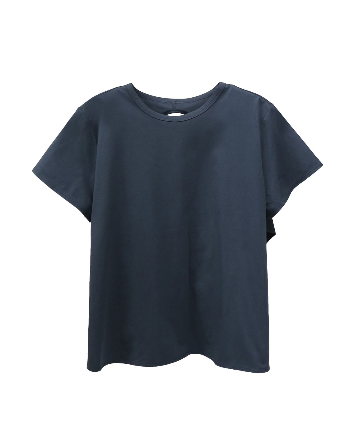 ROUND NECK BACK-CROSS T-SHIRT - MINERAL